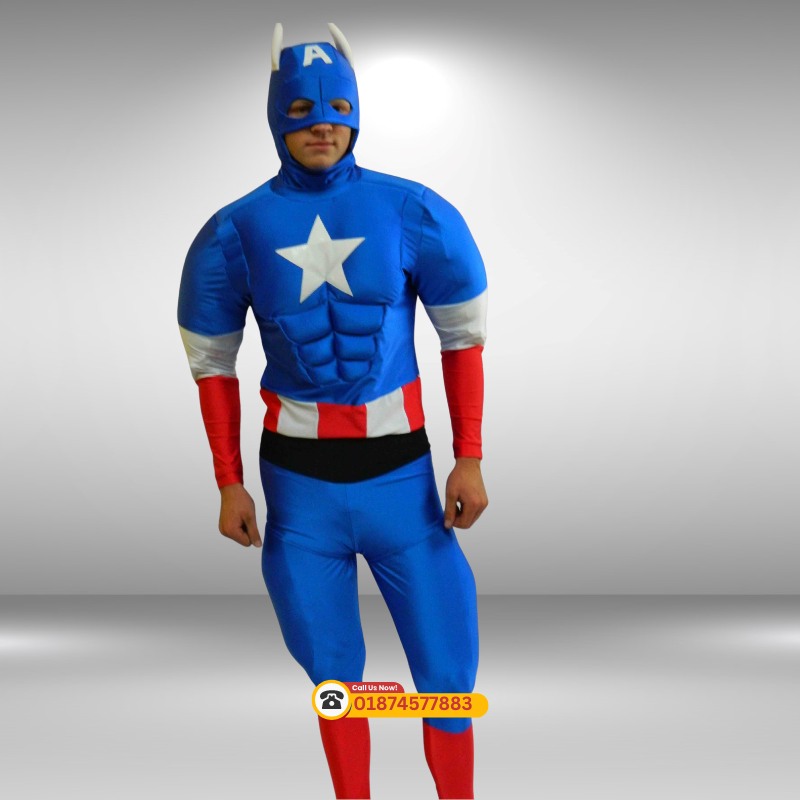 Captain America Mascot Costume Rent (BD) - Birthday Fancy