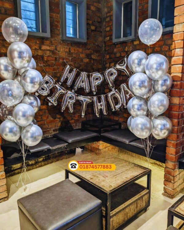 Silver Birthday Decoration